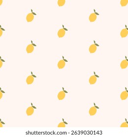 Lemon seamless pattern background. Vector illustration cartoon flat style