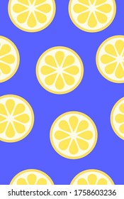 Patrón limón sin soldadura con fondo eléctrico azul