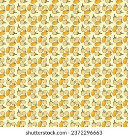 Lemon Seamless Pattern Design with background