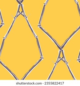Lemon Seamless Pattern. Illuminating Yellow and Ultimate Gray Simple Marker Lime. Botanical Illustration. Psychedelic Citron Motif.  Modern Hand Drawn Background. Vector Summer Citrus Print.