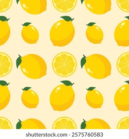 Lemon seamless pattern. Lemon illustration. Lemon background. Perfect for fabric, textile, wallpaper, decor, illustration, print, packaging of products. SSTKbackgrounds