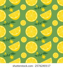 Lemon seamless pattern. Lemon illustration. Lemon background. Perfect for fabric, textile, wallpaper, decor, illustration, print, packaging of products. SSTKbackgrounds