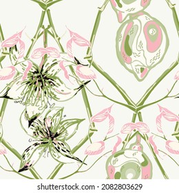 Patrón sin foco limón.  La Mano Moderna Tiene Fondo. Impresión de cítricos veraniegos de ceniza verde y vector rosa. Simple Marker Lime. Ilustración botánica. Psicodélico Citron Motif.