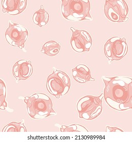 Lemon Seamless Pattern.  Modern Hand Drawn Background. Vector Summer Citrus Print. Simple Marker Lime. Botanical Illustration. Psychedelic Citron Motif. Magenta and Plastic Pink