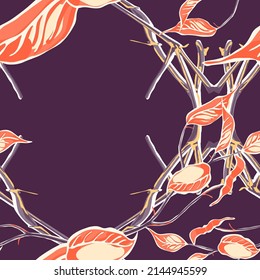 Lemon Seamless Pattern.  Modern Hand Drawn Background. Illumination Yellow and Amethyst Purple Psychedelic Citron Motif. Vector Summer Citrus Print. Simple Marker Lime. Botanical Illustration.