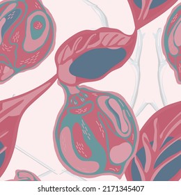 Patrón sin foco limón.  La Mano Moderna Tiene Fondo. Psicodélico Citron Motif. Lime del marcador simple rojo y gris. Ilustración botánica. Impresión de cítricos de verano vectores.