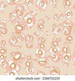 Lemon Seamless Pattern.  Modern Hand Drawn Background. Yellow Gold Vector Summer Citrus Print. Psychedelic Citron Motif. Simple Marker Lime. Botanical Illustration.