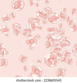 Lemon Seamless Pattern.  Modern Hand Drawn Background. Simple Marker Lime. Botanical Illustration. Magenta and Plastic Pink Vector Summer Citrus Print. Psychedelic Citron Motif.