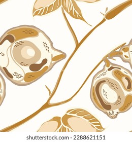Lemon Seamless Pattern.  Modern Hand Drawn Background. Simple Marker Lime. Botanical Illustration. Psychedelic Citron Motif. Vector Summer Citrus Print. Yellow Gold