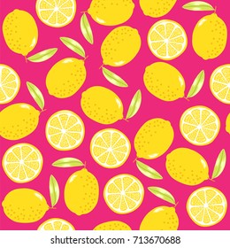 lemon seamless pattern perfect for wrap paper, wallpaper, background, food product, packaging, textile or fabric