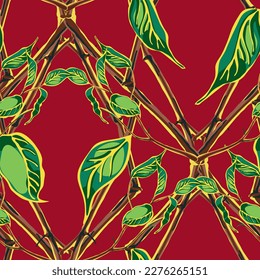 Lemon Seamless Pattern. Psychedelic Citron Motif. Vector Summer Citrus Print. Simple Marker Lime. Botanical Illustration.  Modern Hand Drawn Background. Green, Red and Yellow