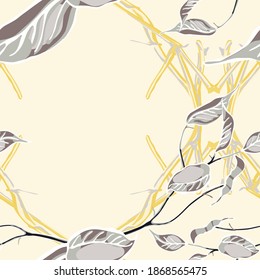 Lemon Seamless Pattern. Simple Marker Lime. Vector Summer Citrus Print. Illuminating Yellow and Ultimate Gray Modern Hand Drawn Background. Botanical Illustration. Psychedelic Citron Motif.