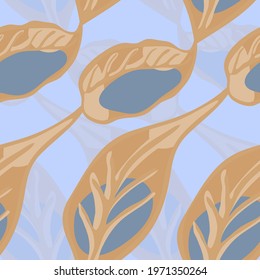 Lemon Seamless Pattern. Simple Marker Lime. Botanical Illustration.  Modern Hand Drawn Background. Psychedelic Citron Motif. Vector Summer Citrus Print. Cerulean Blue and Gold