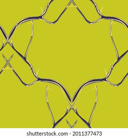 Lemon Seamless Pattern. Simple Marker Lime. Botanical Illustration. Vector Summer Citrus Print. Psychedelic Citron Motif.  Modern Hand Drawn Background. Green and Grey