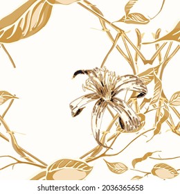 Lemon Seamless Pattern. Simple Marker Lime. Botanical Illustration. Vector Summer Citrus Print. Yellow Gold  Modern Hand Drawn Background. Psychedelic Citron Motif.