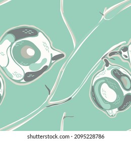 Lemon Seamless Pattern. Simple Marker Lime. Botanical Illustration. Green and Grey Vector Summer Citrus Print.  Modern Hand Drawn Background. Psychedelic Citron Motif.