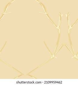 Lemon Seamless Pattern. Simple Marker Lime. Botanical Illustration. Vector Summer Citrus Print. Yellow Gold  Modern Hand Drawn Background. Psychedelic Citron Motif.