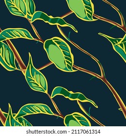 Lemon Seamless Pattern. Simple Marker Lime. Botanical Illustration.  Modern Hand Drawn Background. Psychedelic Citron Motif. Green, Red and Yellow Vector Summer Citrus Print.