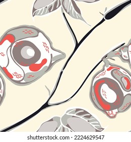 Lemon Seamless Pattern. Simple Marker Lime. Botanical Illustration. Vector Summer Citrus Print. Psychedelic Citron Motif. Illuminating Yellow and Ultimate Gray  Modern Hand Drawn Background.