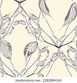 Lemon Seamless Pattern. Simple Marker Lime. Botanical Illustration. Vector Summer Citrus Print. Psychedelic Citron Motif.  Modern Hand Drawn Background. Illuminating Yellow and Ultimate Gray