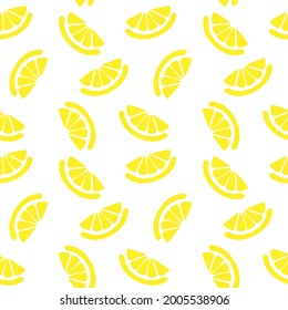 Lemon seamless pattern, texture with fresh fruit slices for wallpaper.