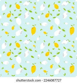 Lemon seamless pattern ,lemon pattern vector design