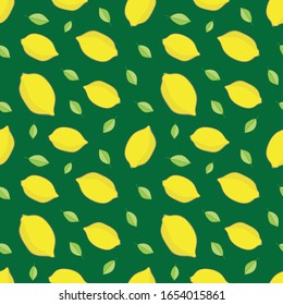 Lemon seamless pattern. Vector illustration