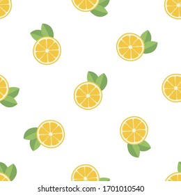 Lemon seamless pattern. Vector illustration.
