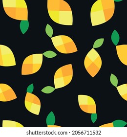 Lemon seamless pattern vector illustration. Summer design