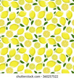 

Lemon  seamless pattern. Vector illustration.