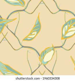Lemon Seamless Pattern. Vector Summer Citrus Print. Yellow Gold Simple Marker Lime. Botanical Illustration.  Modern Hand Drawn Background. Psychedelic Citron Motif.