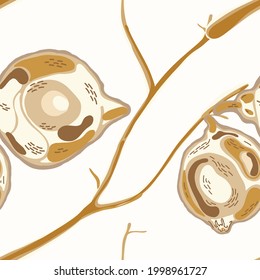 Lemon Seamless Pattern. Vector Summer Citrus Print. Psychedelic Citron Motif.  Modern Hand Drawn Background. Yellow Gold Simple Marker Lime. Botanical Illustration.