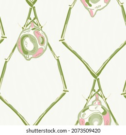 Lemon Seamless Pattern. Vector Summer Citrus Print. Simple Marker Lime. Botanical Illustration. Green Ash and Pink Psychedelic Citron Motif.  Modern Hand Drawn Background.