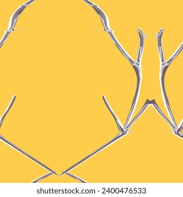 Lemon Seamless Pattern. Vector Summer Citrus Print. Psychedelic Citron Motif. Simple Marker Lime. Botanical Illustration.  Modern Hand Drawn Background. Illuminating Yellow and Ultimate Gray