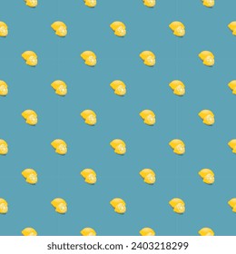 Lemon seamless pattern. Vegan organic eco fruit background. vector illustration.