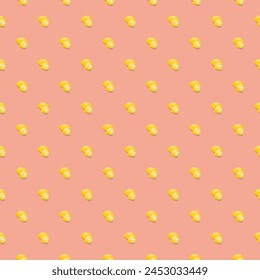 Lemon seamless pattern. Vegan organic eco fruit background. vector illustration.