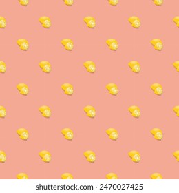 Patrón limón sin costuras. Fondo de fruta ecológica orgánica vegana. Ilustración vectorial.