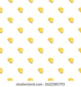 Lemon seamless pattern. Vegan organic eco fruit background. vector illustration.