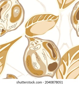 Lemon Seamless Pattern. Yellow Gold Vector Summer Citrus Print. Simple Marker Lime. Botanical Illustration. Psychedelic Citron Motif.  Modern Hand Drawn Background.