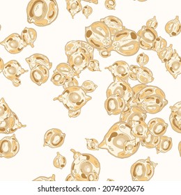 Lemon Seamless Pattern. Yellow Gold Simple Marker Lime. Botanical Illustration. Psychedelic Citron Motif. Vector Summer Citrus Print.  Modern Hand Drawn Background.