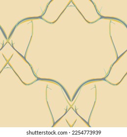 Lemon Seamless Pattern. Yellow Gold Psychedelic Citron Motif.  Modern Hand Drawn Background. Vector Summer Citrus Print. Simple Marker Lime. Botanical Illustration.