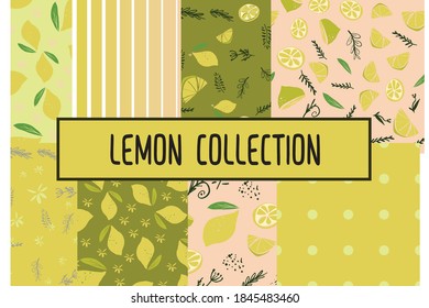 Lemon seamless pattern for your design: wallpaper, card, textile