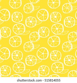 Lemon seamless reaped pattern.Fan for cloth.