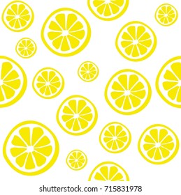 Lemon seamless vector pattern. 