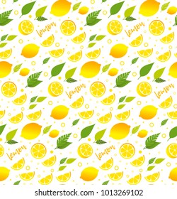 Lemon seampless pattern.