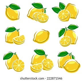 Lemon set. Vector