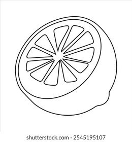 Design de ilustração de ícone de vetor de forma de limão