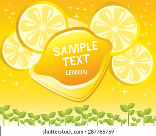 Lemon Shaped In Abstract Theme : Vector Illustration