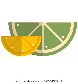 Lemon shaped marmalade vector. Flat sweet candy with sugar isolated on white background. Confectionary product