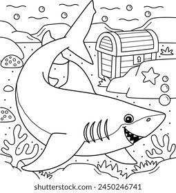 Lemon Shark Coloring Page for Kids